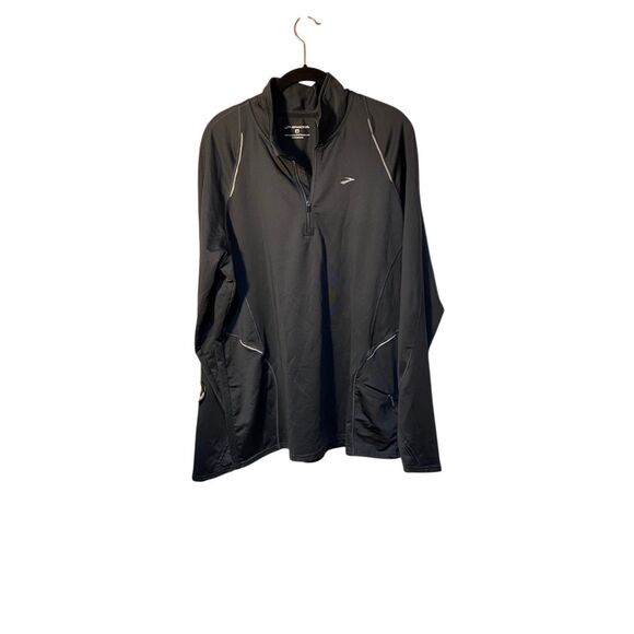 Brooks, men’s reflective, pullover, gray, long sleeve equilibrium, top S/L - Picture 2 of 6